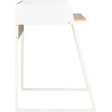 vidaXL-Bureau-90x60x88-cm-wit-en-eikenkleurig