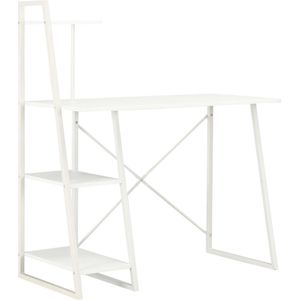 vidaXL Schreibtisch mit Regaleinheit Weiß 102×50×117 cm