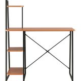 vidaXL-Bureau-met-schappen-102x50x117-cm-zwart-en-bruin