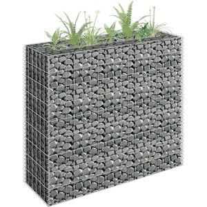 VidaXL Gabion Plantenbak Verhoogd 90x30x90 cm - Gegalvaniseerd Staal