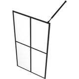 vidaXL Duschwand für Walk-in Dusche Klares Sicherheitsglas 100x195 cm