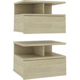 vidaXL-Nachtkastjes-2-st-40x31x27-cm-bewerkt-hout-sonoma-eikenkleurig