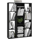 vidaXL-Kamerscherm/boekenkast-100x24x140-cm-bewerkt-hout-zwart