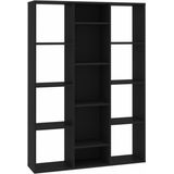 vidaXL-Kamerscherm/boekenkast-100x24x140-cm-bewerkt-hout-zwart