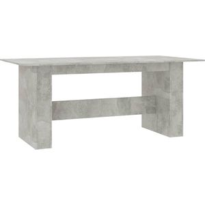 vidaXL - Eettafel - 180x90x76 - cm - bewerkt - hout - betongrijs