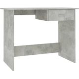 vidaXL-Bureau-100x50x76-cm-bewerkt-hout-betongrijs