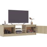 vidaXL-Tv-meubel-120x30x35,5-cm-bewerkt-hout-sonoma-eikenkleurig