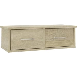 vidaXL-Wandschap-met-lades-60x26x18,5-cm-spaanplaat-sonoma-eikenkleurig