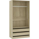 vidaXL-Kledingkast-100x50x200-cm-bewerkt-hout-sonoma-eikenkleurig