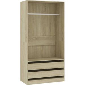 vidaXL-Kledingkast-100x50x200-cm-bewerkt-hout-sonoma-eikenkleurig