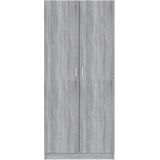 VidaXL Kledingkast 80x52x180 cm - Bewerkt Hout - Hoogglans Wit