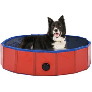 vidaXL - Hondenzwembad - inklapbaar - 80x20 - cm - PVC - rood