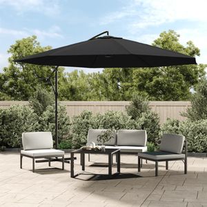 VidaXL Zweefparasol Aluminium Paal 350 cm Zwart