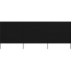 vidaXL 3-delig windschermdoek 400 x 120 cm zwart - zwart 47146