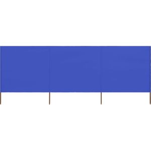 vidaXL-Windscherm-3-panelen-400x120-cm-stof-azuurblauw