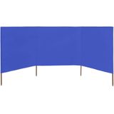 VidaXL-Windscherm-3-panelen-400x160-cm-stof-azuurblauw