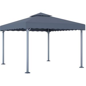 vidaXL - Prieel - Antraciet - Aluminium en Staal