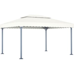 vidaXL - Prieel - 400x300 - cm - aluminium - crème