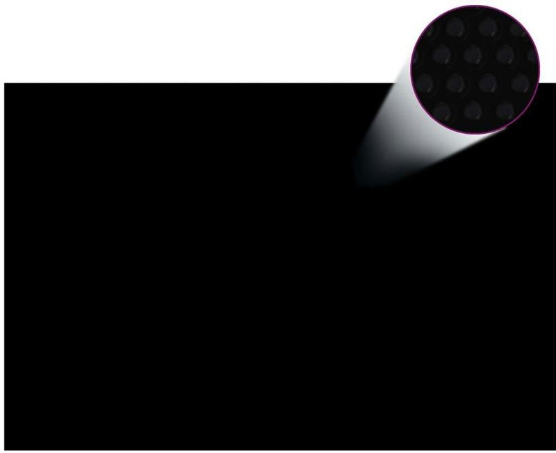 vidaXL Poolabdeckung Schwarz 300x200 cm PE