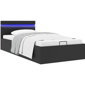 Vidaxl - Bett mit Bettkasten Hydraulisch led Schwarz Kunstleder 90x200cm 211603