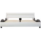 vidaXL-Bedframe-met-LED-kunstleer-wit-en-zwart-120x200-cm