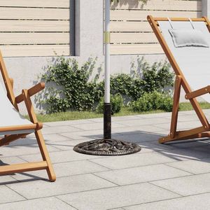 vidaXL - Parasolvoet - 12 - kg - 48 - cm - gietijzer - bronskleurig