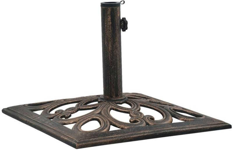 Sonnenschirmständer Bronze 12 kg 49 cm Gusseisen vidaXL