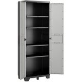 Keter-Opbergkast-met-schappen-Gear-182-cm-zwart-en-grijs