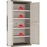 Keter-Opbergkast-met-schappen-Excellence-XL-182-cm-beige-en-taupe