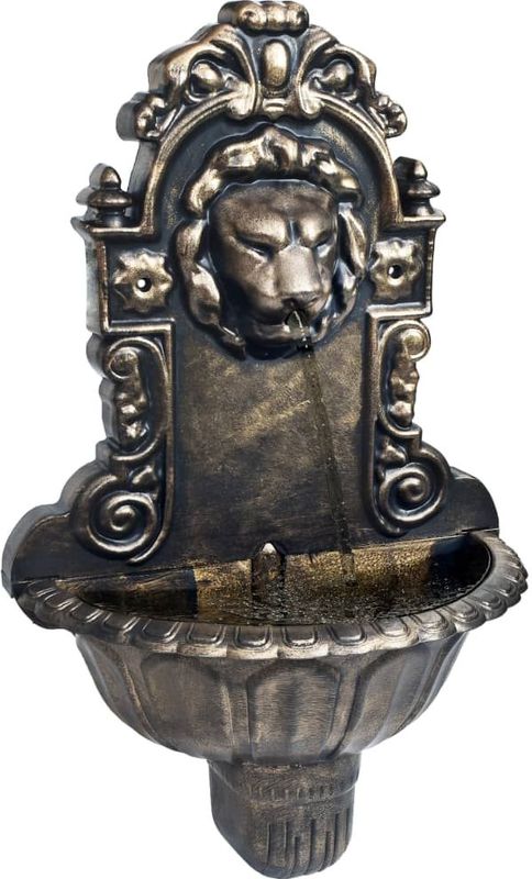 vidaXL - Muurfontein - Brons - Kunststof