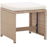 VidaXL Tuinkrukken 2 st met Kussens - Poly Rattan Beige