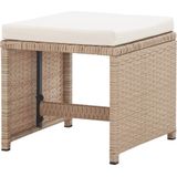 VidaXL Tuinkrukken 2 st met Kussens - Poly Rattan Beige