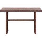 VidaXL Tuintafel 110x60x67 cm Poly Rattan Bruin