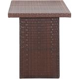 VidaXL Tuintafel 110x60x67 cm Poly Rattan Bruin