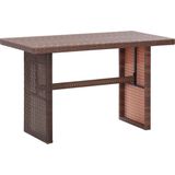 VidaXL Tuintafel 110x60x67 cm Poly Rattan Bruin