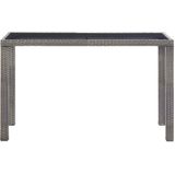 vidaXL Tuintafel 123x60x74 cm poly rattan antraciet