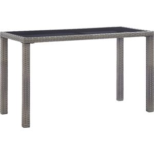 vidaXL Tuintafel 123x60x74 cm poly rattan antraciet - Kunststof 46448