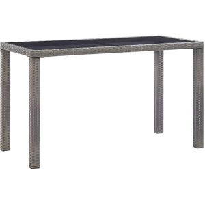 vidaXL Gartentisch Anthrazit 123x60x74 cm Poly Rattan