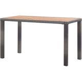 vidaXL Tuintafel 123x60x74 cm massief acaciahout antraciet en bruin