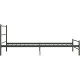 vidaXL Bedframe metaal grijs 100x200 cm