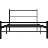 vidaXL Bedframe metaal zwart 100x200 cm