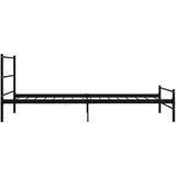 vidaXL Bedframe metaal zwart 100x200 cm