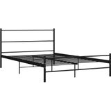 vidaXL Bedframe metaal zwart 120x200 cm