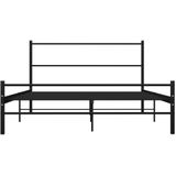 vidaXL - Bedframe - metaal - zwart - 120x200 - cm