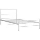 VidaXL Bedframe Metaal Wit 90x200 cm