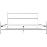 vidaXL Bedframe metaal wit 120x200 cm