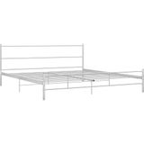 vidaXL Bedframe metaal wit 180x200 cm