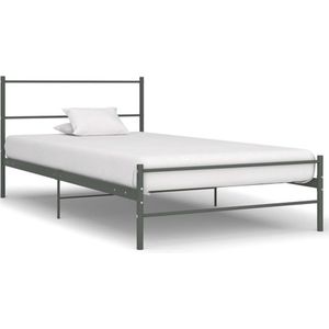 VidaXL Bedframe Metaal Grijs 90x200 cm