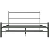 vidaXL Bedframe metaal grijs 160x200 cm