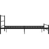 vidaXL Bedframe metaal zwart 140x200 cm